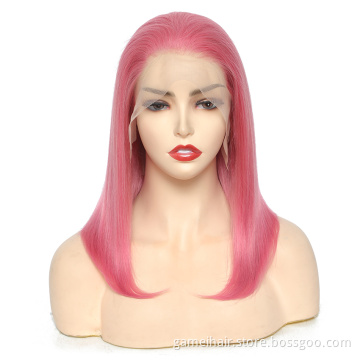 10a Brazilian Virgin Human Hair Cuticle Aligned Bob Wig For Sale Full Custom Transparent Lace Straight Hair Wig Short Bob Style